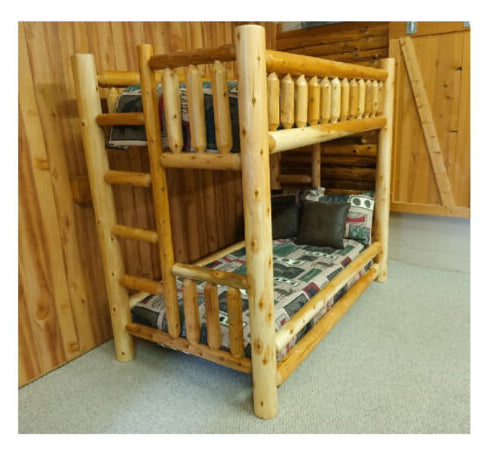 Hidden Lake Cedar Log Sanded Bunkbeds