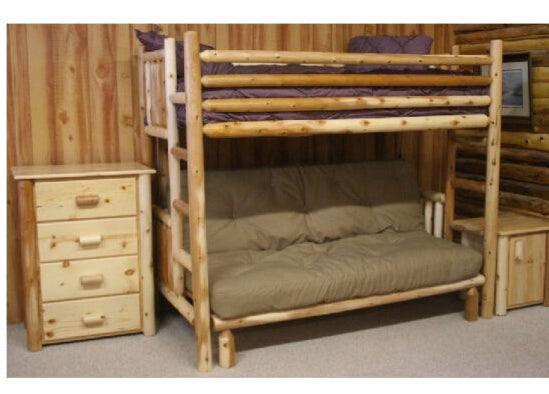 Hidden Lake Frontier Cedar Log Twin / Fouton Bunk - CFTF7024