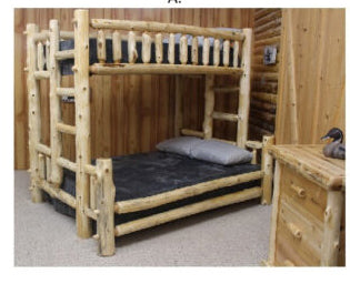 Hidden Lake Hand Peeled Bunk Beds
