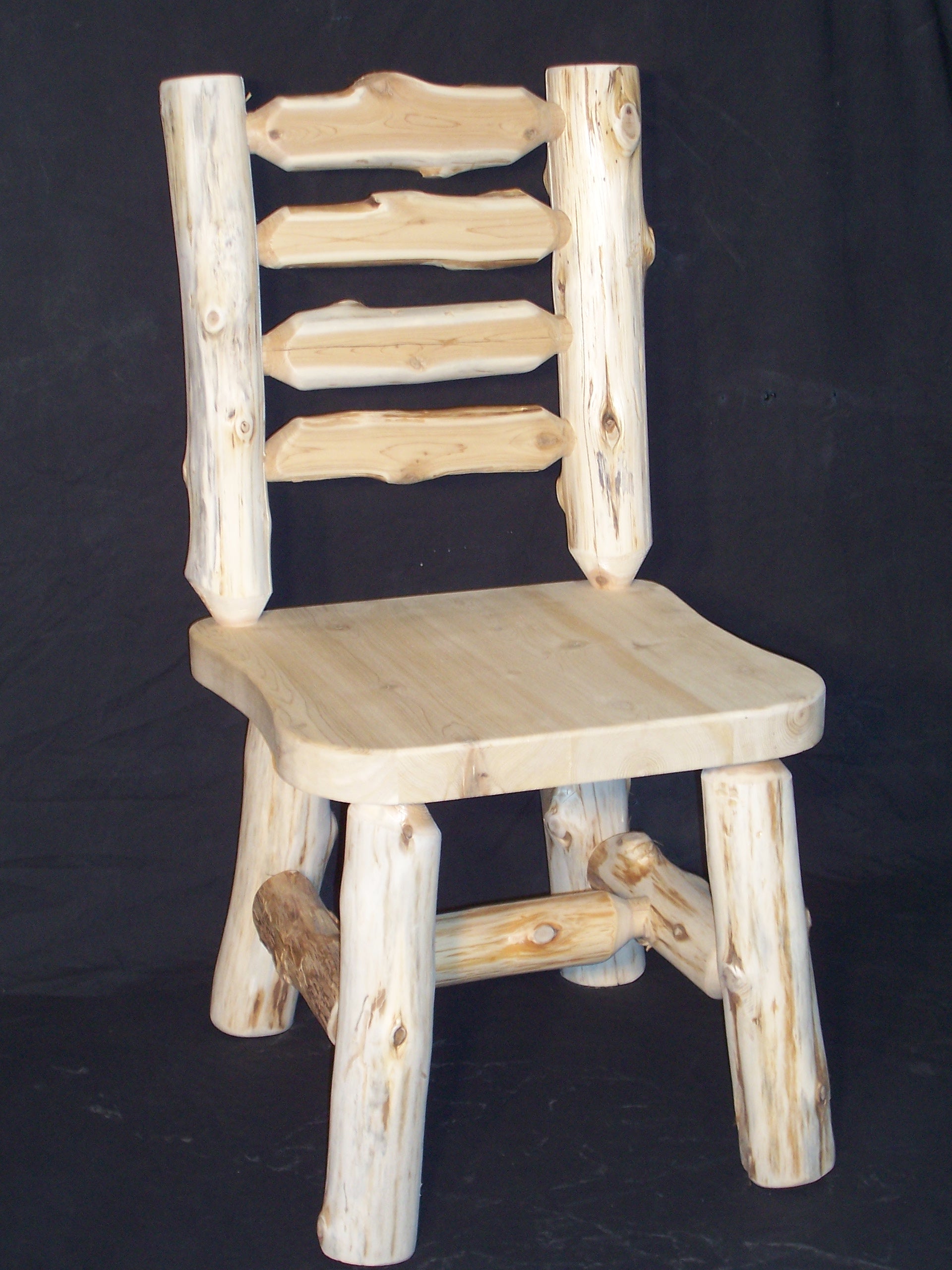 Ladder Back Cedar Log Side Chair - LB4353