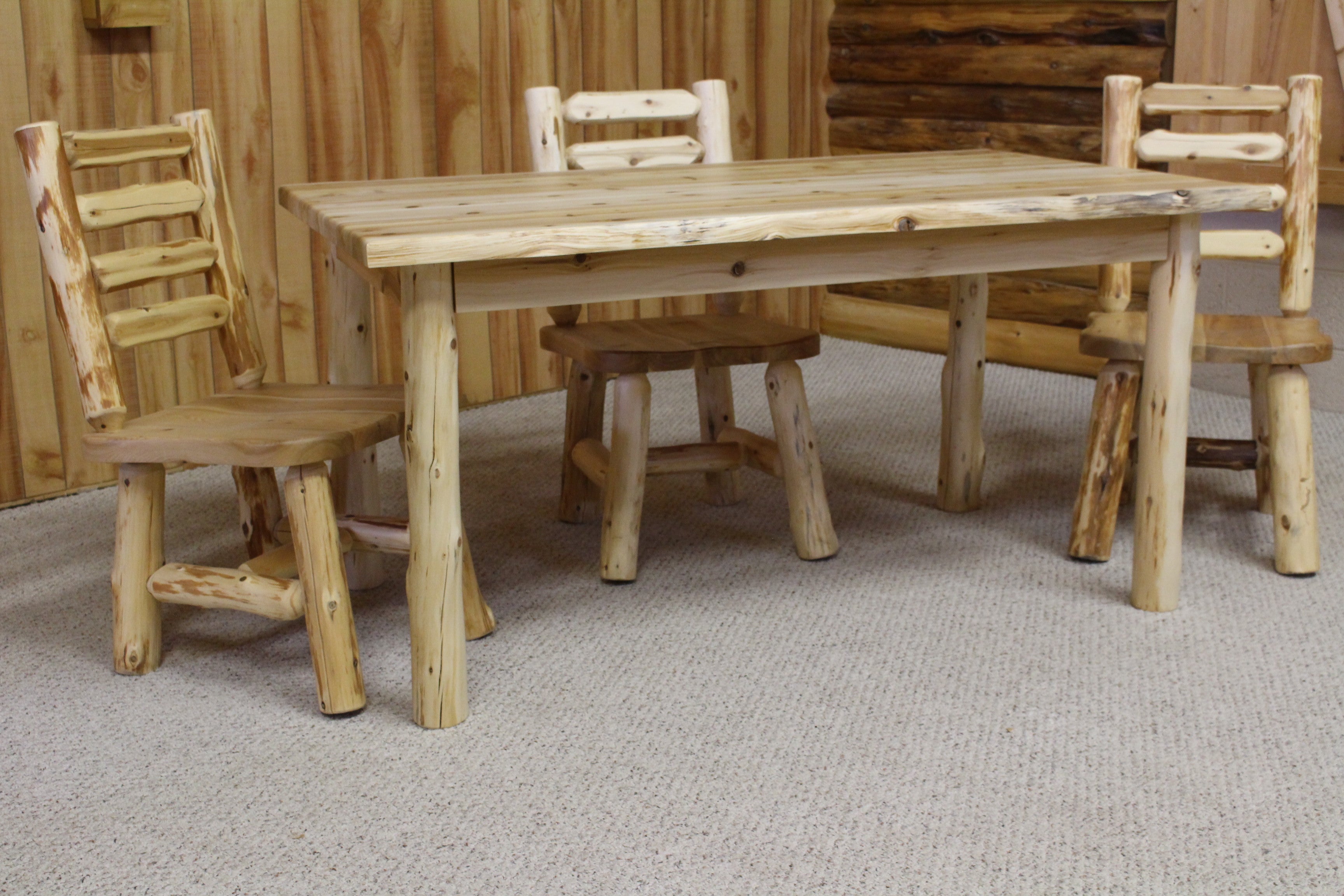 Hidden Lake Hand-Peeled Dining Table