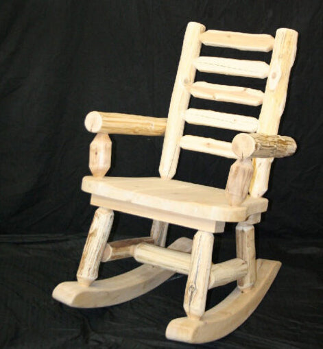 Hidden Lake Ladderback Log Rocker - LR6983
