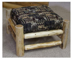 Hidden Lake Hand Peeled Cedar Ottoman - CHP5002