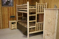 Hidden Lake Frontier Cedar Log Bunk Beds